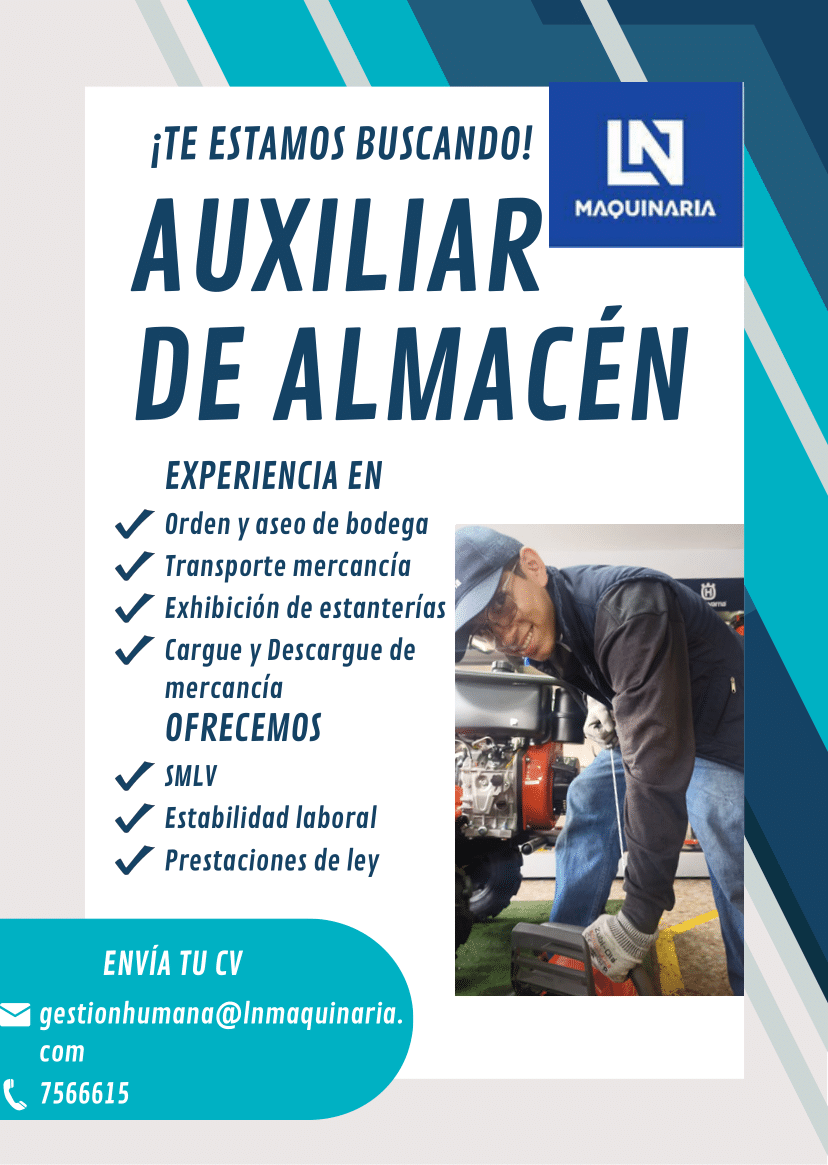 vacante auxiliar de almacen en bogota